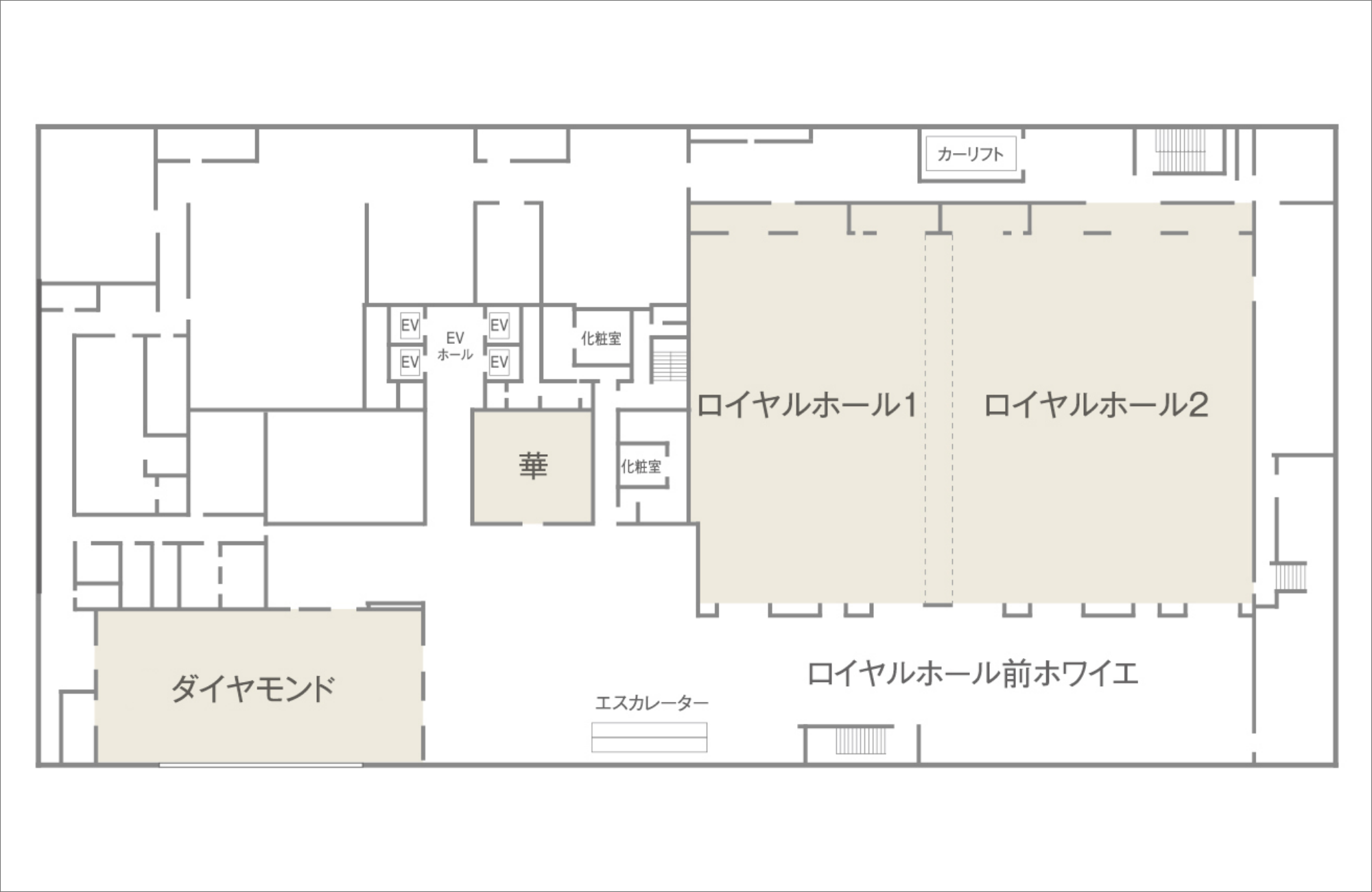 4F 宴会場平面図