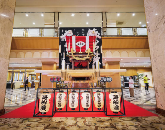 海船濱ふとん太鼓展示